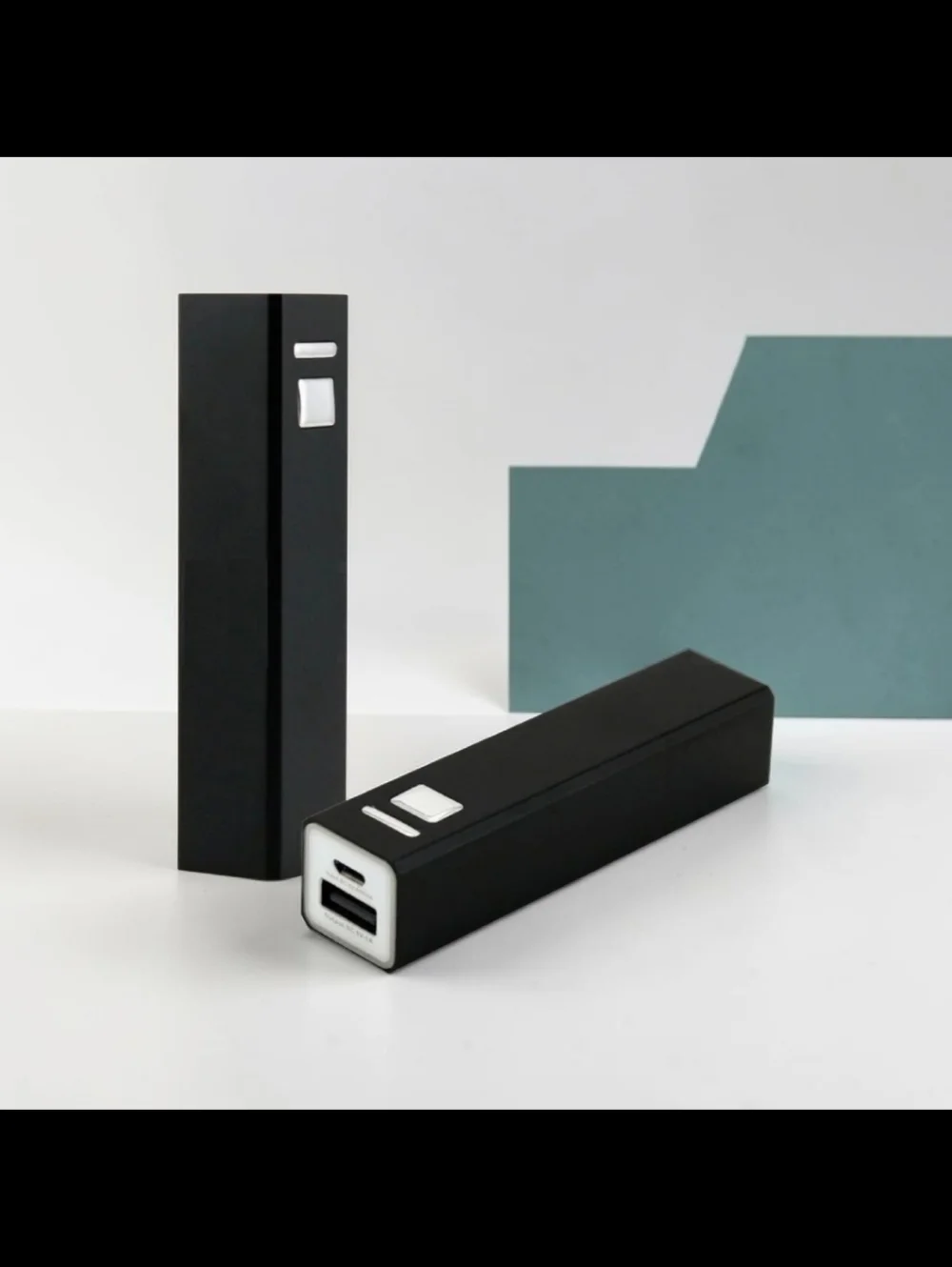 (Lot Of 2) Universal Power Bank Model CPP-3792 With USB Power Cords Color Black.